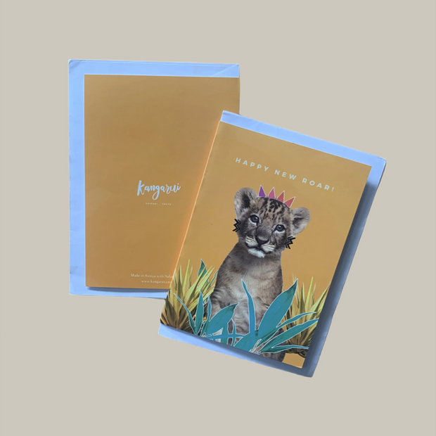 Curious Simba New Year Card