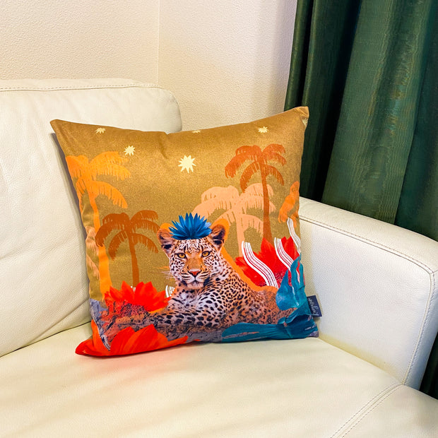 Sandy Leopard Explorer Cushion Cover