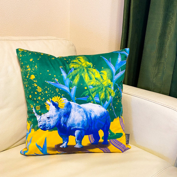 Banana Rhino Explorer Cushion Cover