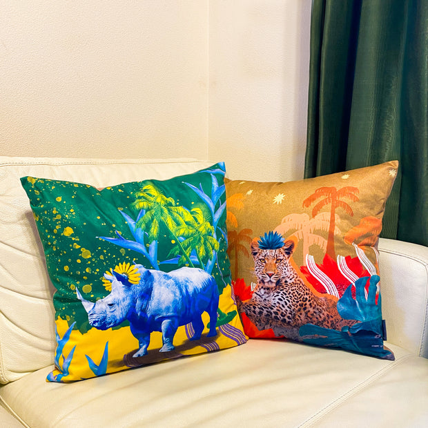 Banana Rhino Explorer Cushion Cover