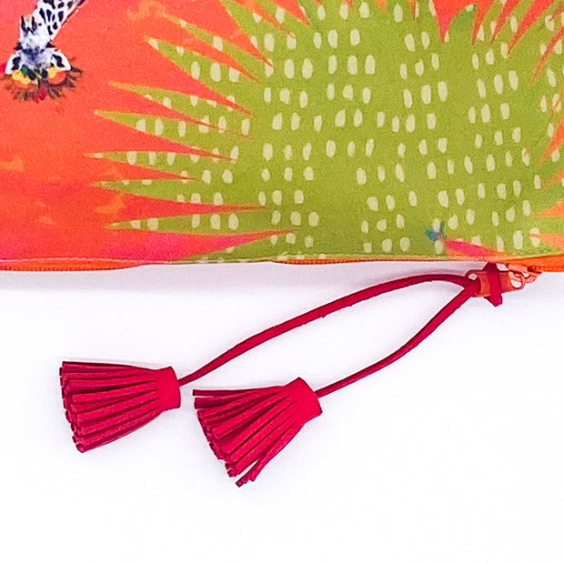 Rainbow Giraffe Pouch - Large size with Tassel