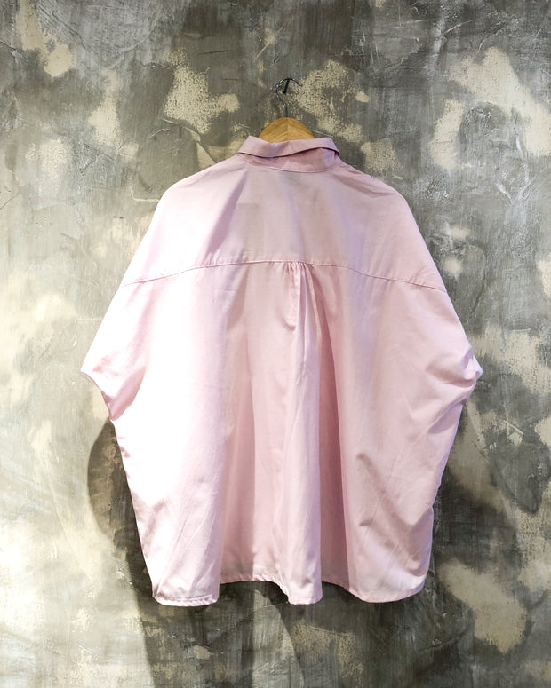 Oversized Shirt in Pink with White Gorilla Print
