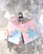 Unisex shorts with Tropical Pink Print