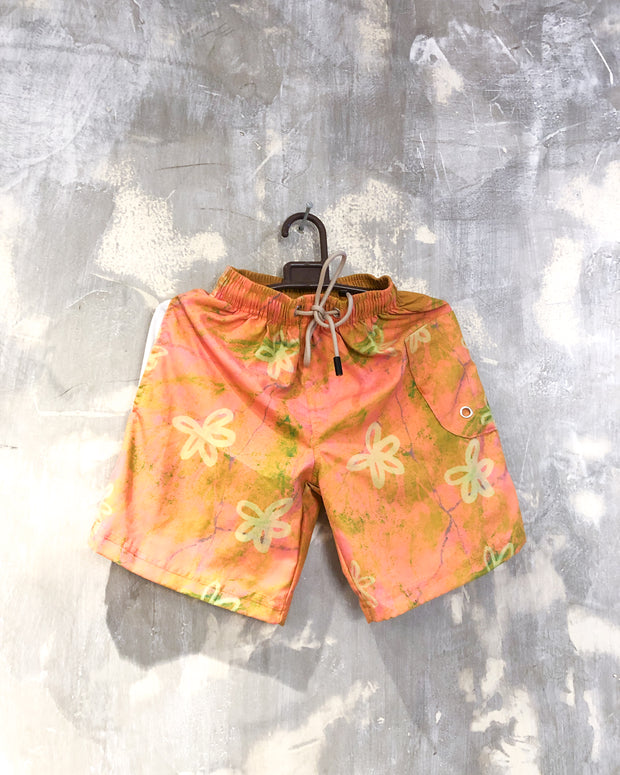 Unisex shorts with Marble Flowers Print