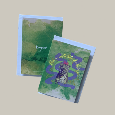 Leopard green Christmas Card