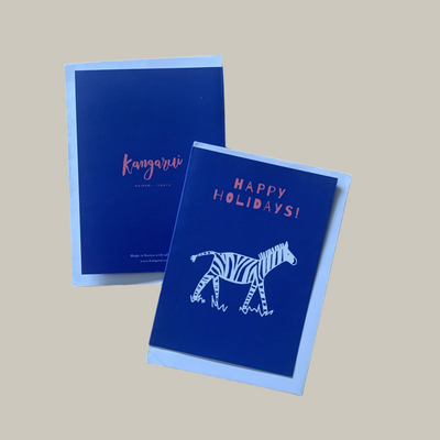 Zebra Holiday Card