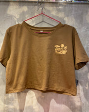 Crop Top T - Shirt Brown with kagarui national park print
