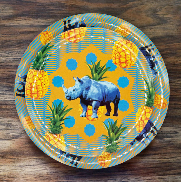 Pineapple Rhino Small Adventure Plate