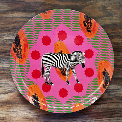 Papaya Zebra Small Adventure Plate