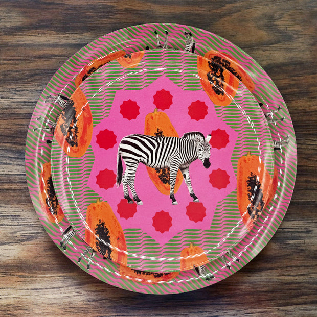 Papaya Zebra Small Adventure Plate