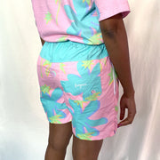 Unisex shorts with Tropical Pink Print