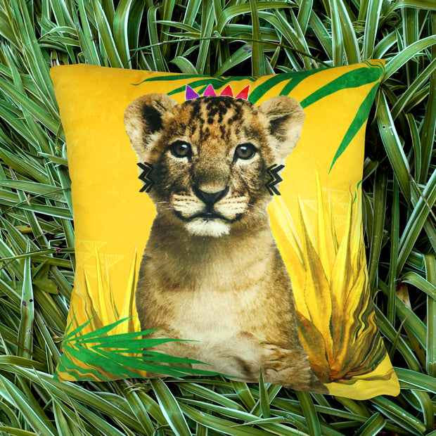 Curious Simba Cushion Cover