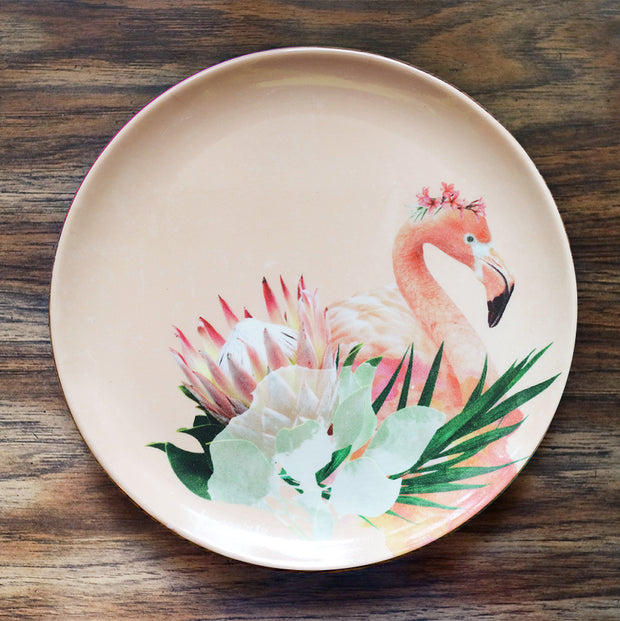 Floral Flamingo Adventure Plate