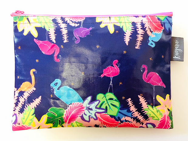 Flamingo Jungle Pouch