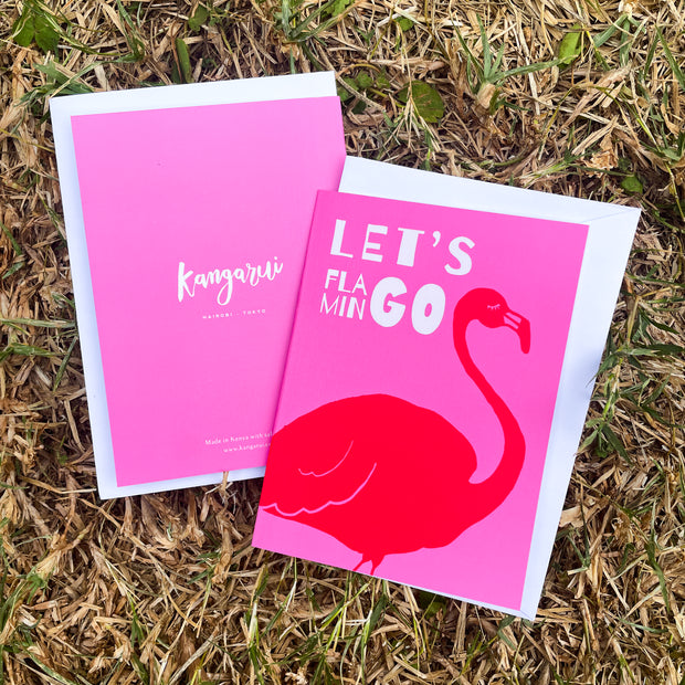 Let's Go Flamingo Card