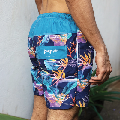 Unisex shorts with Paradise print