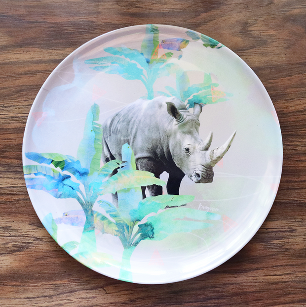 Holiday Rhino Adventure Plate